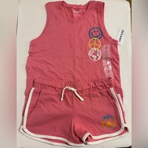 Old Navy Girls Pink Shorts Set NWT